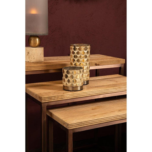Bijzettafels Bijzettafel Zoah Koper Mangohout Rechthoekig Sidetable SV3-Bijzettafels-PTMD