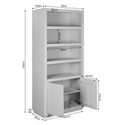 Boekenkast Brussel Bruin 90 cm 90x45x200 cm-Boekenkasten-Starfurn
