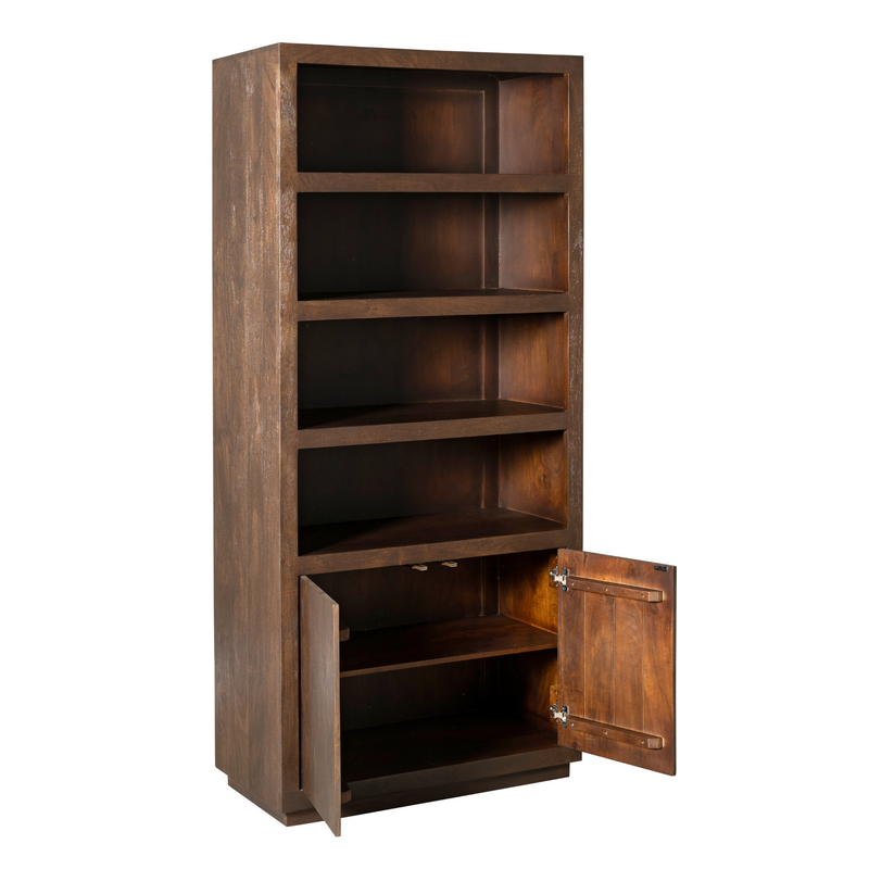 Boekenkast Brussel Bruin 90 cm 90x45x200 cm-Boekenkasten-Starfurn