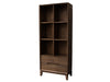 Boekenkast Cortez Mangohout Bruin 40x83x200 cm-Boekenkasten-Livingfurn