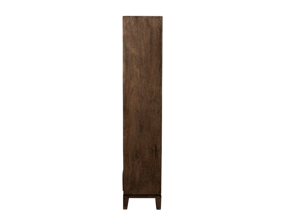 Boekenkast Cortez Mangohout Bruin 40x83x200 cm-Boekenkasten-Livingfurn