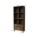 Boekenkast Cortez Mangohout Bruin 40x83x200 cm-Boekenkasten-Livingfurn
