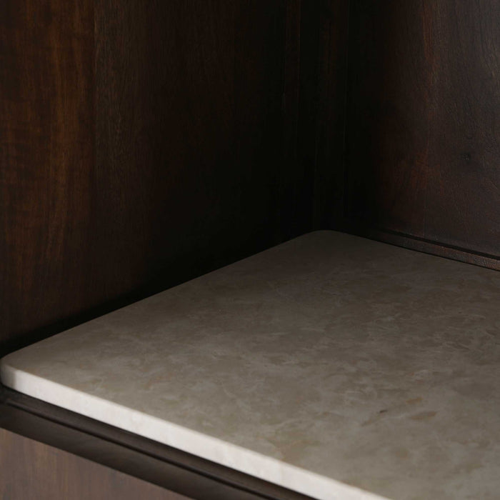 Boekenkast Dallas Bruin Mangohout 55 cm-Boekenkasten-Creating Home