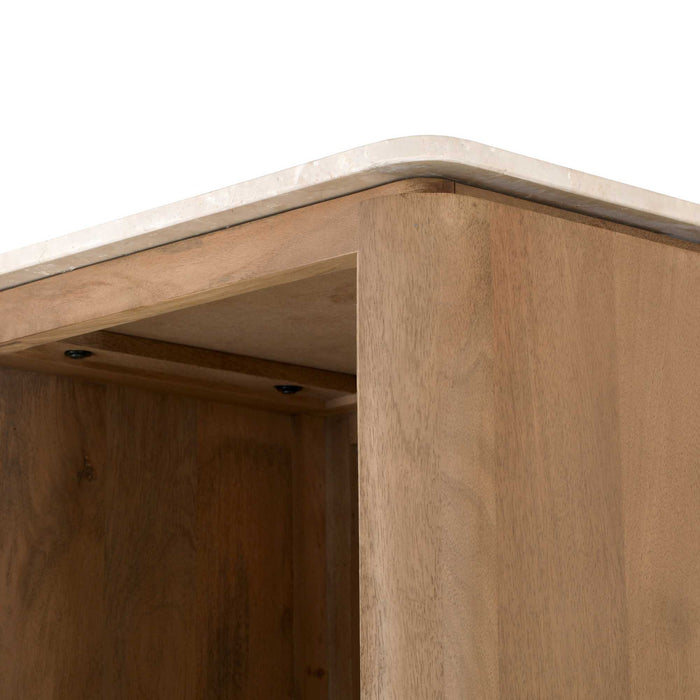 Boekenkast Dallas Naturel Mangohout 55 cm-Boekenkasten-Creating Home