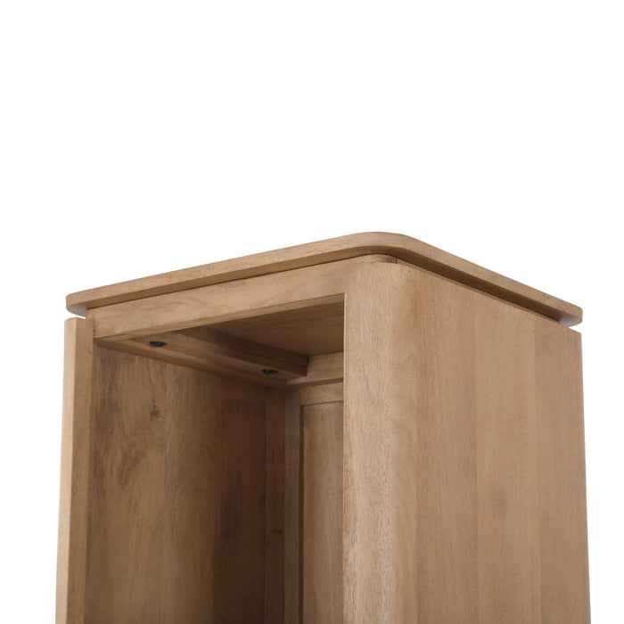 Boekenkast Dallas Naturel Mangohout 55 cm-Boekenkasten-Creating Home