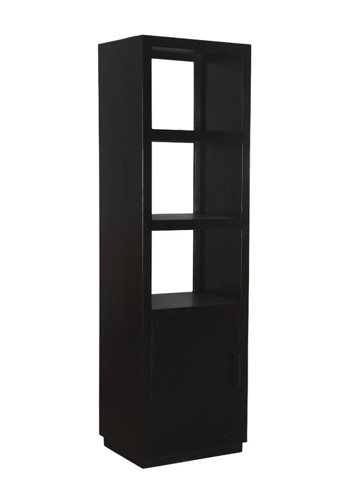 Boekenkast Jaxx Mangohout Zwart 60x45x200 cm-Boekenkasten-Livingfurn