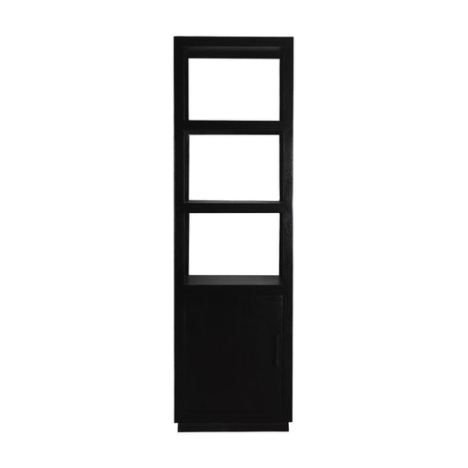 Boekenkast Jaxx Mangohout Zwart 60x45x200 cm-Boekenkasten-Livingfurn