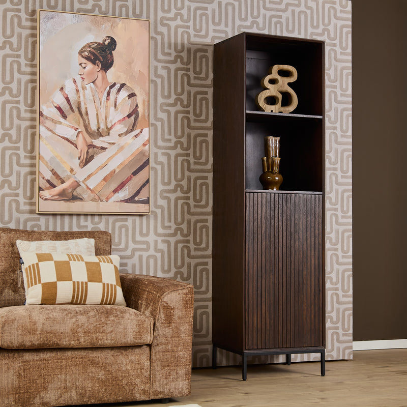 Boekenkast Madison Bruin 55 cm 55x45x200 cm-Boekenkasten-Starfurn
