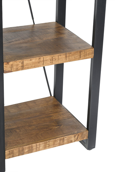 Boekenkast Nairobi Mangohout Naturel hout 55x40 cm-Boekenkasten-Livingfurn