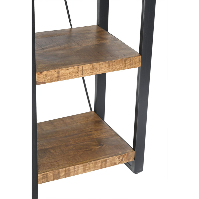 Boekenkast Nairobi Mangohout Naturel hout 55x40x200 cm 12406-Boekenkasten-Livingfurn