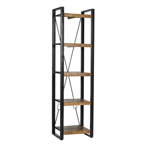 Boekenkast Nairobi Mangohout Naturel hout 55x40x200 cm 12406-Boekenkasten-Livingfurn