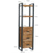 Boekenkast Nairobi Mangohout Naturel hout 55x40x200 cm 12413-Boekenkasten-Livingfurn