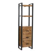 Boekenkast Nairobi Mangohout Naturel hout 55x40x200 cm 12413-Boekenkasten-Livingfurn