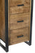 Boekenkast Nairobi Mangohout Naturel hout 55x40x200 cm-Boekenkasten-Livingfurn