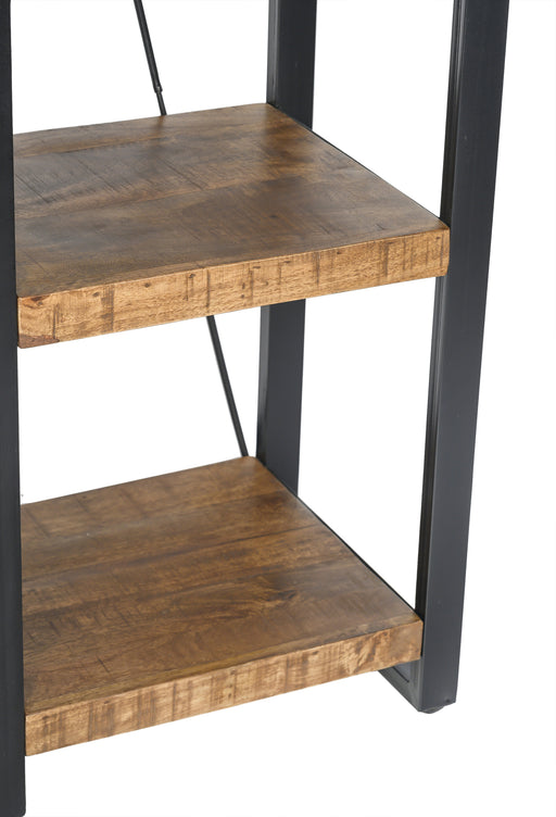 Boekenkast Nairobi Mangohout Naturel hout 55x40x200 cm-Boekenkasten-Livingfurn