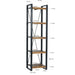 Boekenkast Nairobi Mangohout Naturel hout 55x40x200 cm-Boekenkasten-Livingfurn
