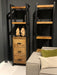 Boekenkast Nairobi Mangohout Naturel hout 55x40x200 cm-Boekenkasten-Livingfurn