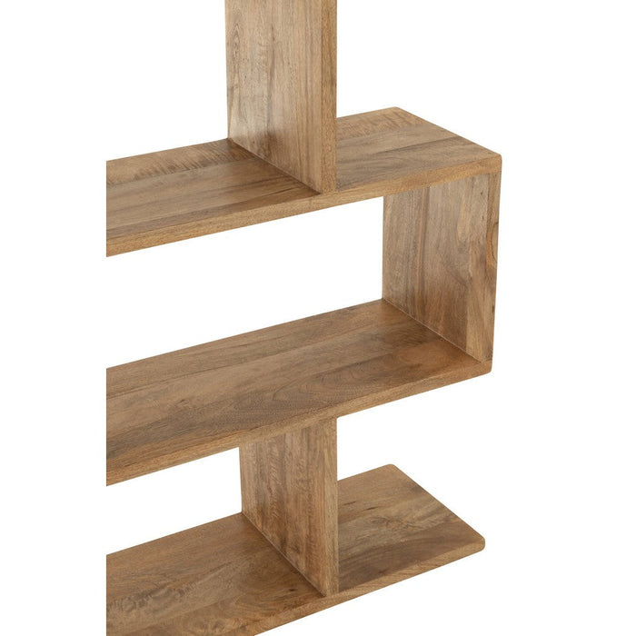 Boekenkast Naturel Mangohout hout 30x120 cm-Boekenkasten-J-Line