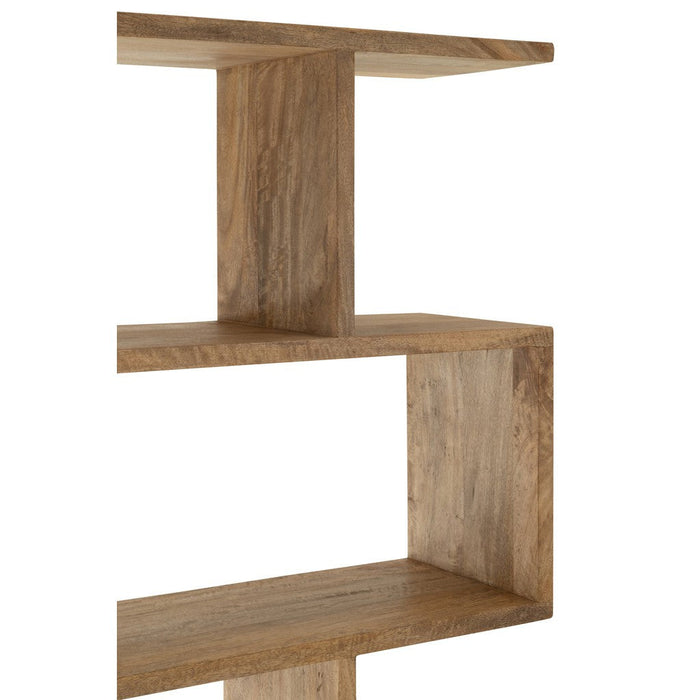 Boekenkast Naturel Mangohout hout 30x120 cm-Boekenkasten-J-Line