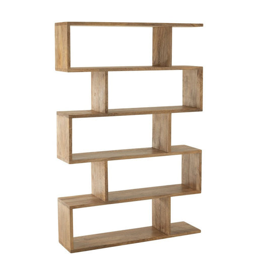 Boekenkast Naturel Mangohout hout 30x120 cm-Boekenkasten-J-Line