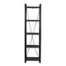 Boekenkast Norris Mangohout Zwart 55x40x200 cm-Boekenkasten-Livingfurn