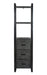 Boekenkast Norris Mangohout Zwart 55x40x200 cm-Boekenkasten-Livingfurn