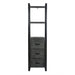 Boekenkast Norris Mangohout Zwart 55x40x200 cm-Boekenkasten-Livingfurn