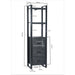 Boekenkast Norris Mangohout Zwart 55x40x200 cm-Boekenkasten-Livingfurn