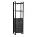 Boekenkast Norris Mangohout Zwart 55x40x200 cm-Boekenkasten-Livingfurn