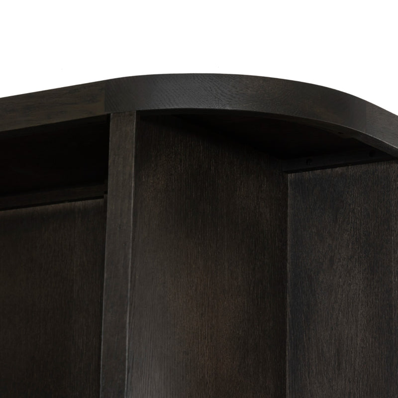 Boekenkast Novero Eikenhout fineer Bruin 145x40x220 cm-Boekenkasten-Livingfurn