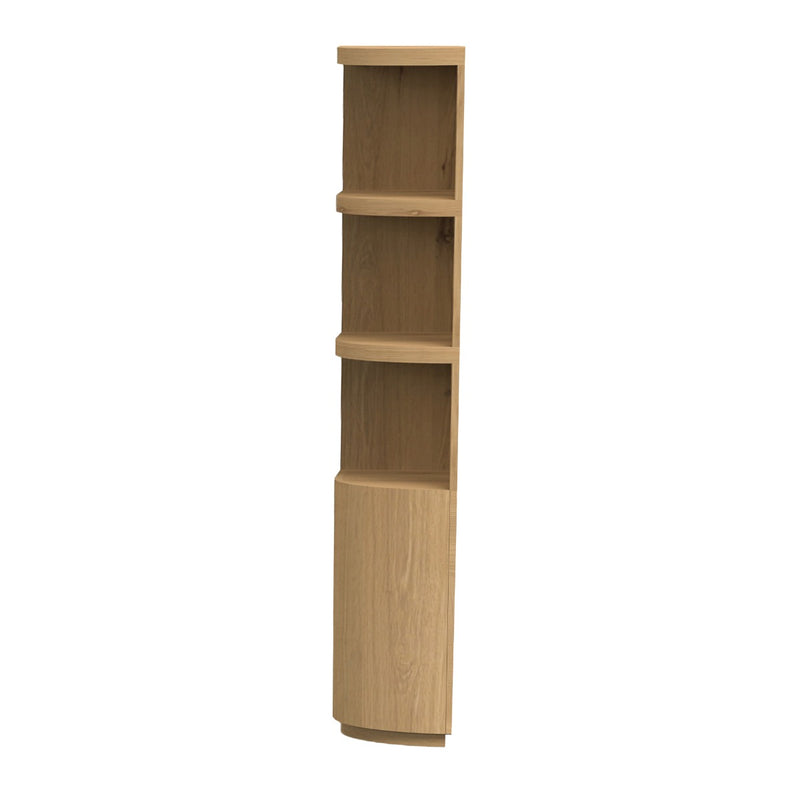 Boekenkast Novero Eikenhout fineer Naturel hout 145x40x220 cm-Boekenkasten-Livingfurn