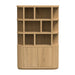 Boekenkast Novero Eikenhout fineer Naturel hout 145x40x220 cm-Boekenkasten-Livingfurn