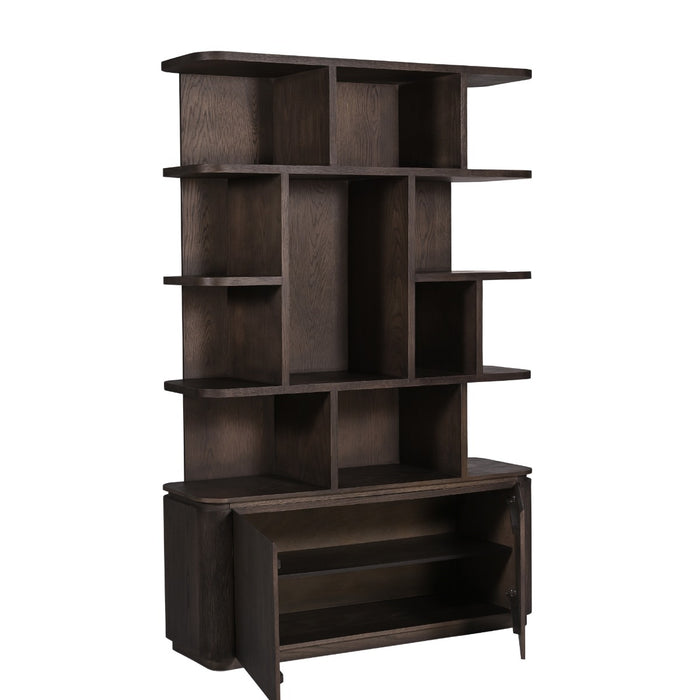Boekenkast Rivano Eikenhout Fineer Bruin 145cm