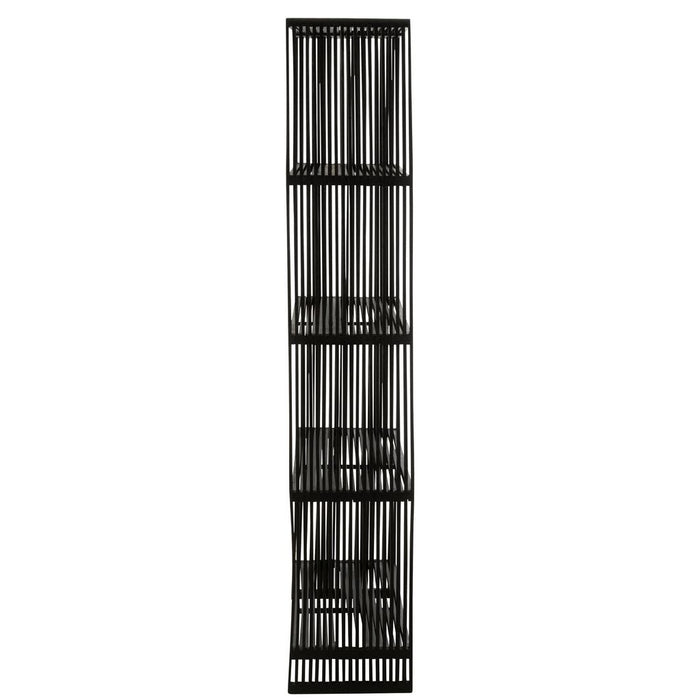 Boekenkast Zwart Recycled hout 35x88 cm-Boekenkasten-J-Line