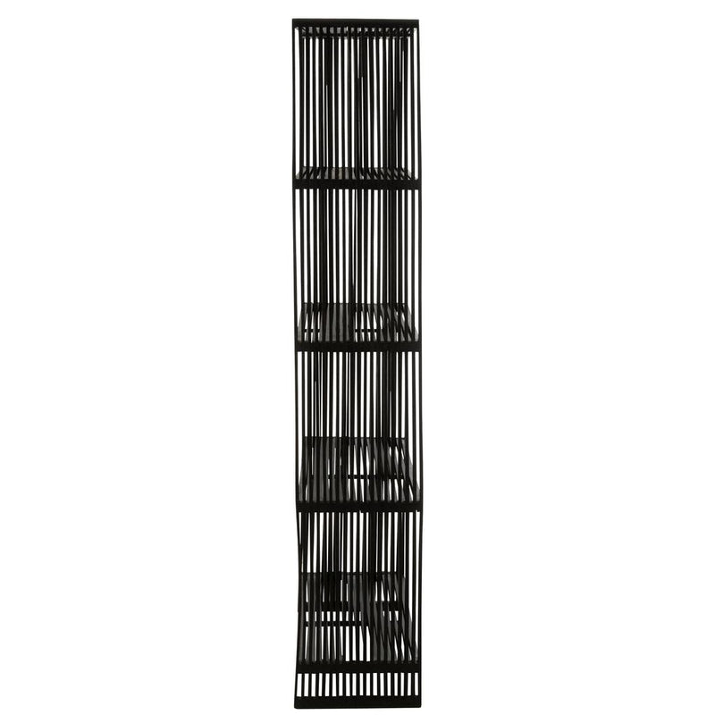 Boekenkast Zwart Recycled hout 35x88 cm-Boekenkasten-J-Line