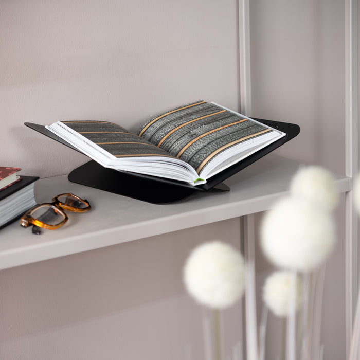 Boekenstandaard ATALANTA Staal Zwart 36.6x24x10.5cm Spinder Design-Wandplanken-Spinder