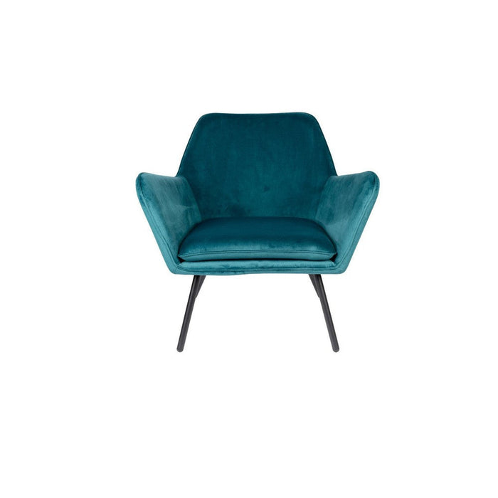 Bon Fauteuil Velvet Blauw-Fauteuils-Creating Home