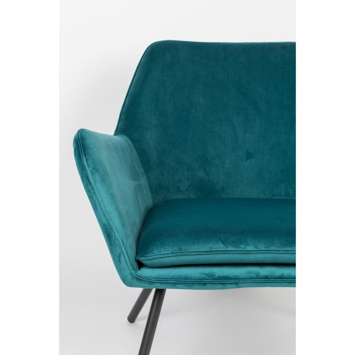 Bon Fauteuil Velvet Blauw-Fauteuils-Creating Home