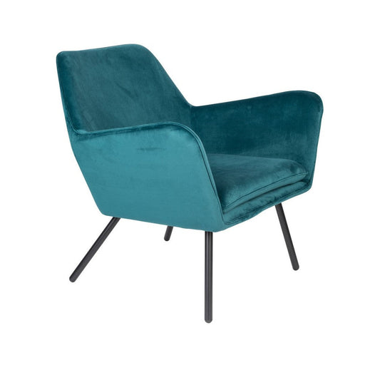 Bon Fauteuil Velvet Blauw-Fauteuils-Creating Home