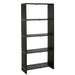 Bookcase 4 Shelves Recycle Teak Black-J-Line