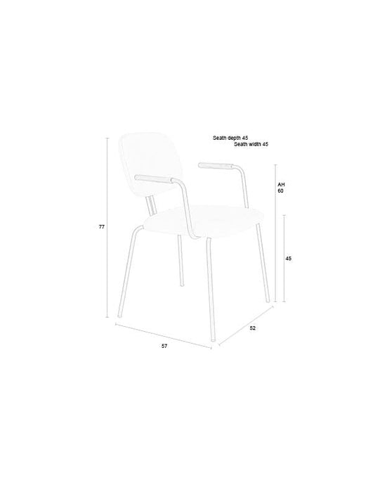 Bouton Stoel Off White-Creating Home