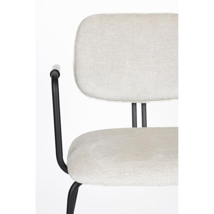 Bouton Stoel Off White-Eetkamerstoelen-Creating Home