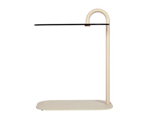 Brix 3-zitsbank Glas Beige 30x48 cm-Bijzettafels-Livingfurn
