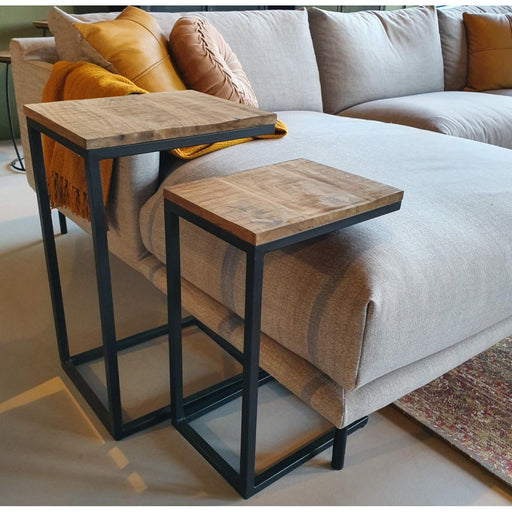 Brix 3-zitsbank Mangohout Naturel hout 40x27 cm-3-Zitsbanken-Livingfurn