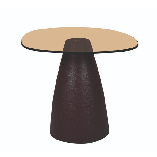 Brix Bijzettafel Glas Bruin 43 cm 43x50x40 cm-Bijzettafels-Livingfurn