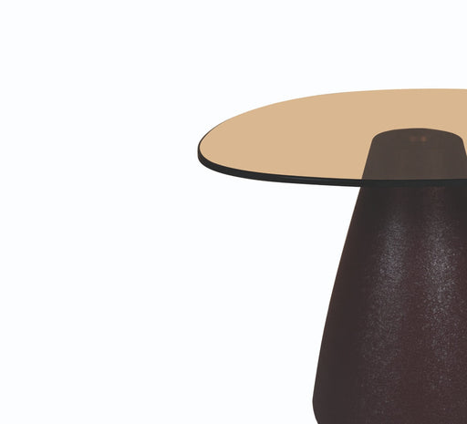 Brix Bijzettafel Glas Bruin 43 cm-Livingfurn