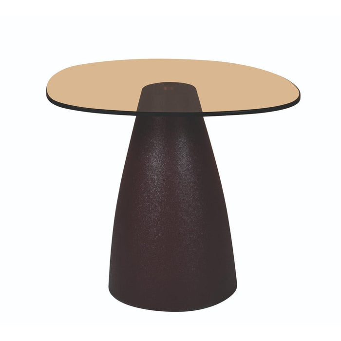 Brix Bijzettafel Glas Bruin 43 cm-Livingfurn