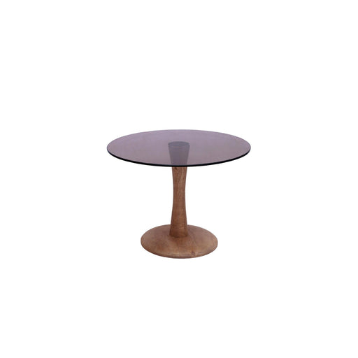 Brix Bijzettafel Glas Bruin 60 cm 60x60x45 cm-Bijzettafels-Livingfurn