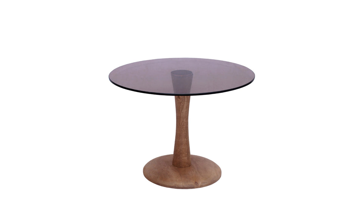 Brix Bijzettafel Glas Bruin 60 cm-Livingfurn