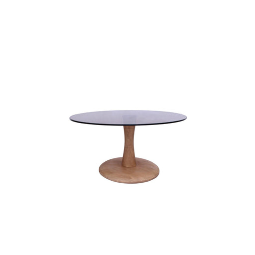 Brix Bijzettafel Glas Bruin 75 cm-Livingfurn